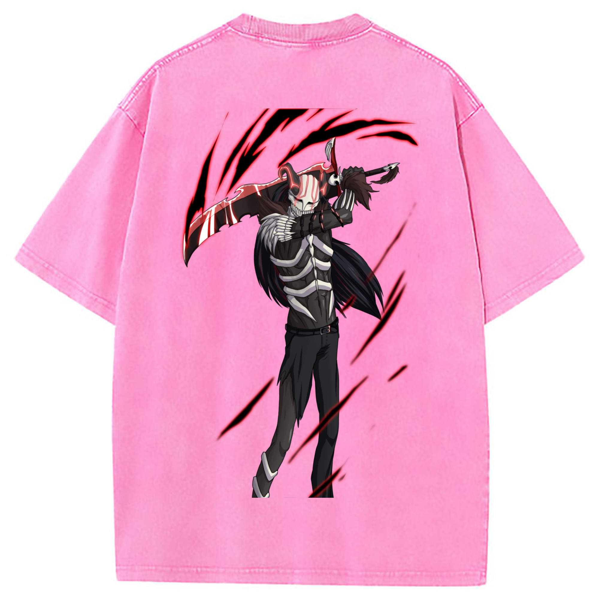 （画像用） ブリーチ 黒崎一護（くろさき いちご）BLEACH Kurosaki Ichigo 綿100% ヴィンテージ風 半袖Tシャツ（背面プリント）